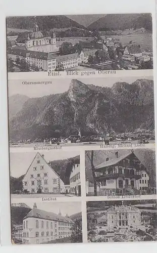 34171 Multi-image Ak Ettal Vue sur Oberau vers 1920