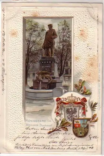 34140 Glagen-Ak Königsberg i. Pr. Bismarck Monument 1902
