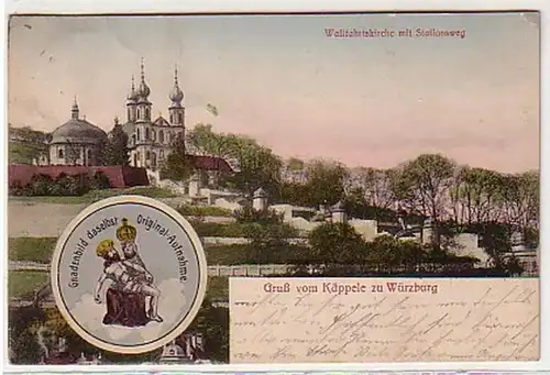 34139 Ak Gruß vom Käppele zu Würzburg um 1910