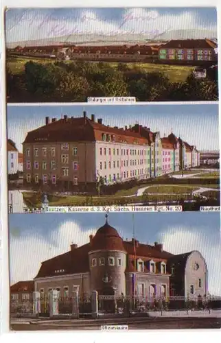 34128 Mehrbild Ak Bautzen Kaserne 1910