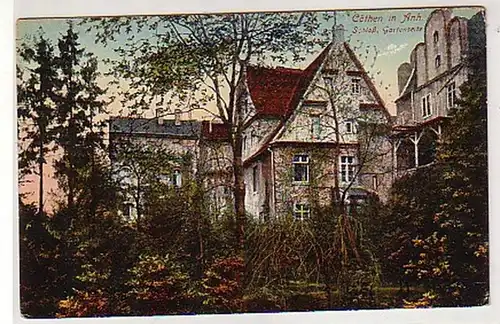 34127 Ak Cöthen in Anhalt Schloß, Gartenseite um 1920