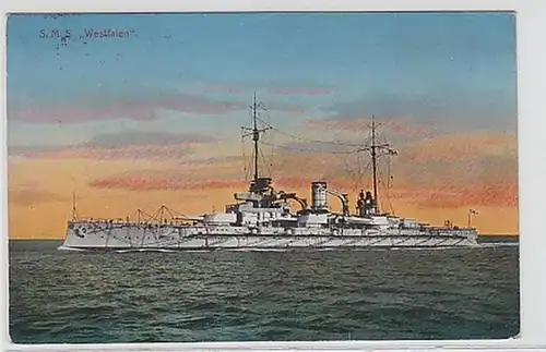 34122 Ak navire de guerre S.M.S. "Westfalen" 1923