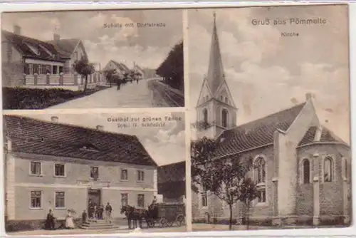 34108 Mehrbild-Ak Gruß aus Pömmelte Gasthof usw. 1915