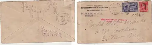 34066 lettre rare USA Durham à New York 1907