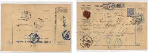 34065 Paketkarte von Budapest nach Leipzig 1909