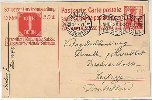 34061 Ganzsachen Ak Schweiz Bern 1914