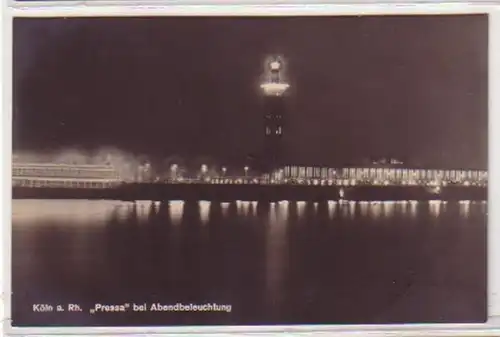 34054 Ak Cologne a.R.Pressa" à l'éclairage du soir vers 1920