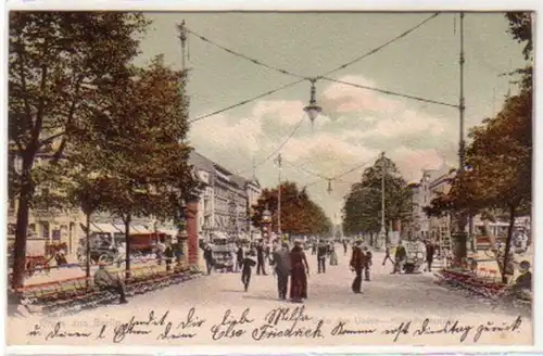 34049 Ak Gruss aus Berlin Unter den Linden 1904