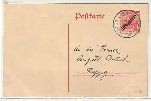 34048 Ganzsachen Postkarte Deutsche Post Türkei 1912