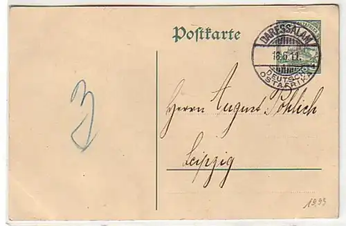 34044 Pleins objets Carte postale 5 P. DOA Daressalam 1911