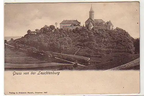34022 Ak Gruss von der Leuchtenburg bei Kahla 1937