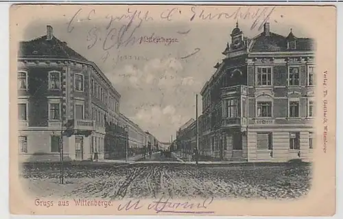 33988 Ak Gruß aus Wittenberge Moltkestraße 1906