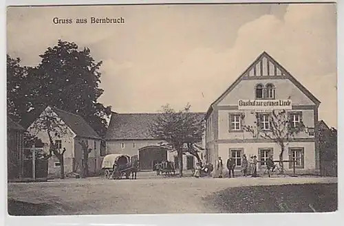 33984 Ak Gruß aus Bernbruch Gasthof zur grünen Linde