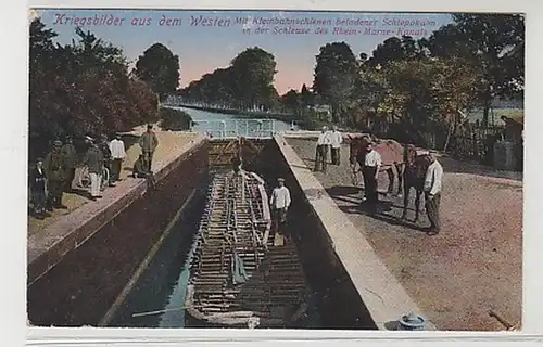 33959 Feldpost Ak Rhein Marne Canal 1ère Guerre mondiale 1918