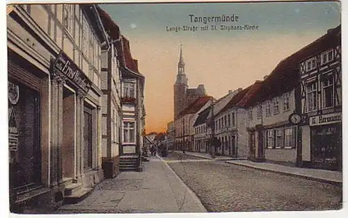 33938 Ak Tangermünde Lange Straße mit St. Stephans Kirch