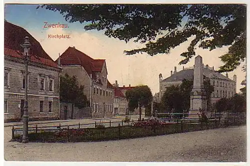 33932 Ak Zwenkau Kirchplatz 1914