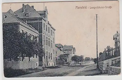 33921 Ak Mansfeld Langerhausen Strasse vers 1910