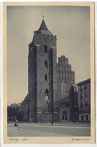 33909 Ak Haynau in Schlesien evangelische Kirche 1930