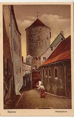 33906 Ak Bautzen Nicolaipforte um 1910