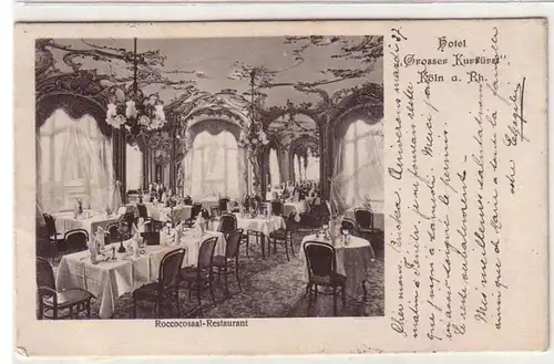 33904 Ak Cologne am Rhein Hotel "Grosser Kurfürst" 1904