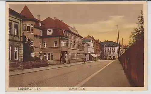 33899 Ak Ebersbach in Sachsen Bahnhofstraße 1929