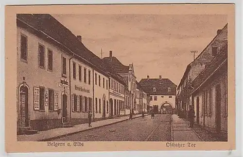 33861 Ak Belgern an der Elbe Oschatzer Tor um 1925