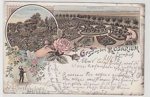 33855 Ak Lithographie Salutation de Leimbach Rosarium 1896