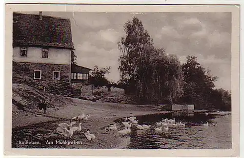 33838 Ak Roßleben am Mühlgraben 1954