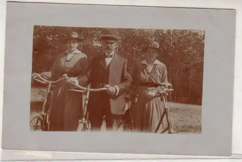 33822 Photo Ak Wittenberg 3 Cyclistes 1916