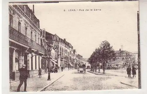 33812 Ak Lens France Rue de La Gare Garé Garée Gares Garées Gars Garés Gar Garer Garations Garives Gar ' 1915