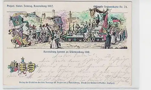 33803 Ak historischer Festzug zu Ravensburg 1902