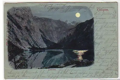 33785 Carte de clair de lune Lac du Roi Obersee 1901