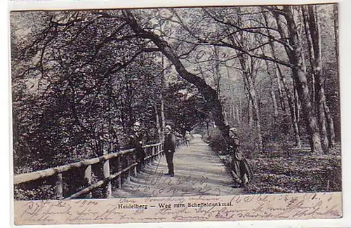33772 Ak Heidelberg Weg zum Scheffeldenkmal 1904