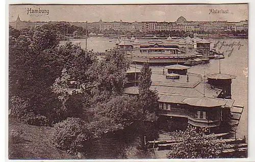 33757 Ak Hamburg Alsterlust Totalansicht 1906