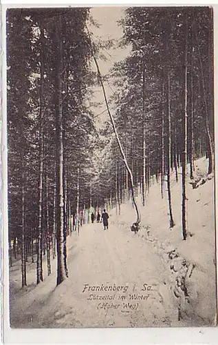 33750 Ak Frankenberg in Sa. Lützeltal im Winter 1910