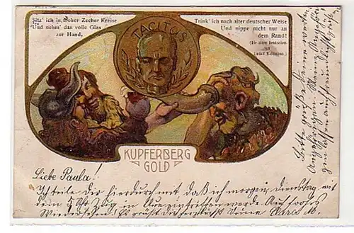 33740 Publicité Ak Lithographie Kupferberg Gold 1905