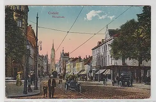 33702 Ak Crefeld Rheinstraße vers 1910