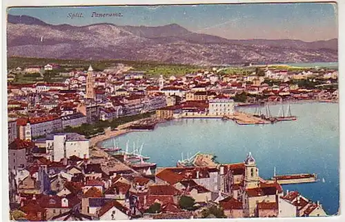 33699 Ak Split Croatie Panorama vers 1920