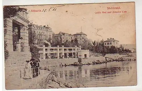 33687 Ak Abbazia Plage du sud Quitta Bad Arkaden Café 1908