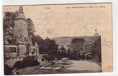 33685 Ak Glatz Kaiser Wilhelm Monument et forteresse 1905
