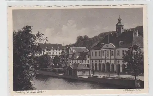 33679 Ak Carlshafen an der Weser Hafenplatz um 1930