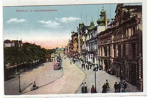 33647 Ak Hamburg St. Pauli Spielbudenplatz um 1910