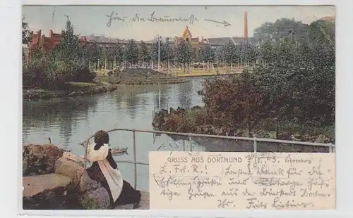 33640 Ak Gruß aus Dortmund Kronenburg 1903