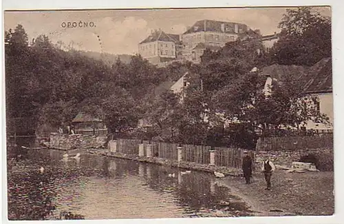 33630 Ak Opocno in Böhmen Ortsansicht 1910