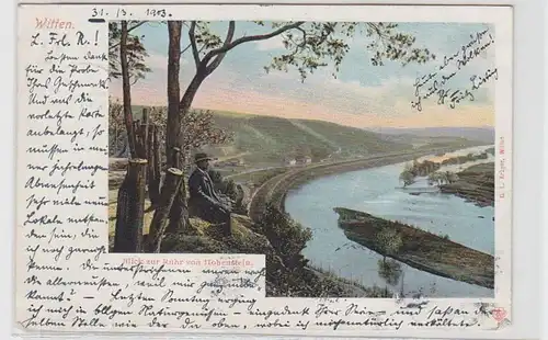 33628 Ak Witten Vue sur la Ruhr par Hohenstein 1903