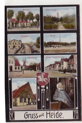33609 Mehrbild Ak Gruß aus Heide in Holstein um 1910
