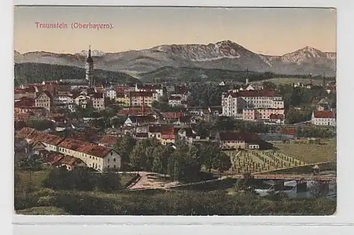 33606 Ak Traunstein Oberbayern Vue totale vers 1930