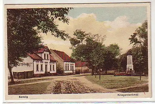 33604 Ak Senzig Kriegerdenkmal um 1920