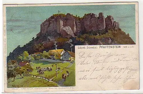 33594 Ak Sächsische Schweiz Pfaffenstein 1900