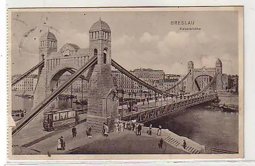 33587 Ak Breslau Schlesien Kaiserbrücke 1911